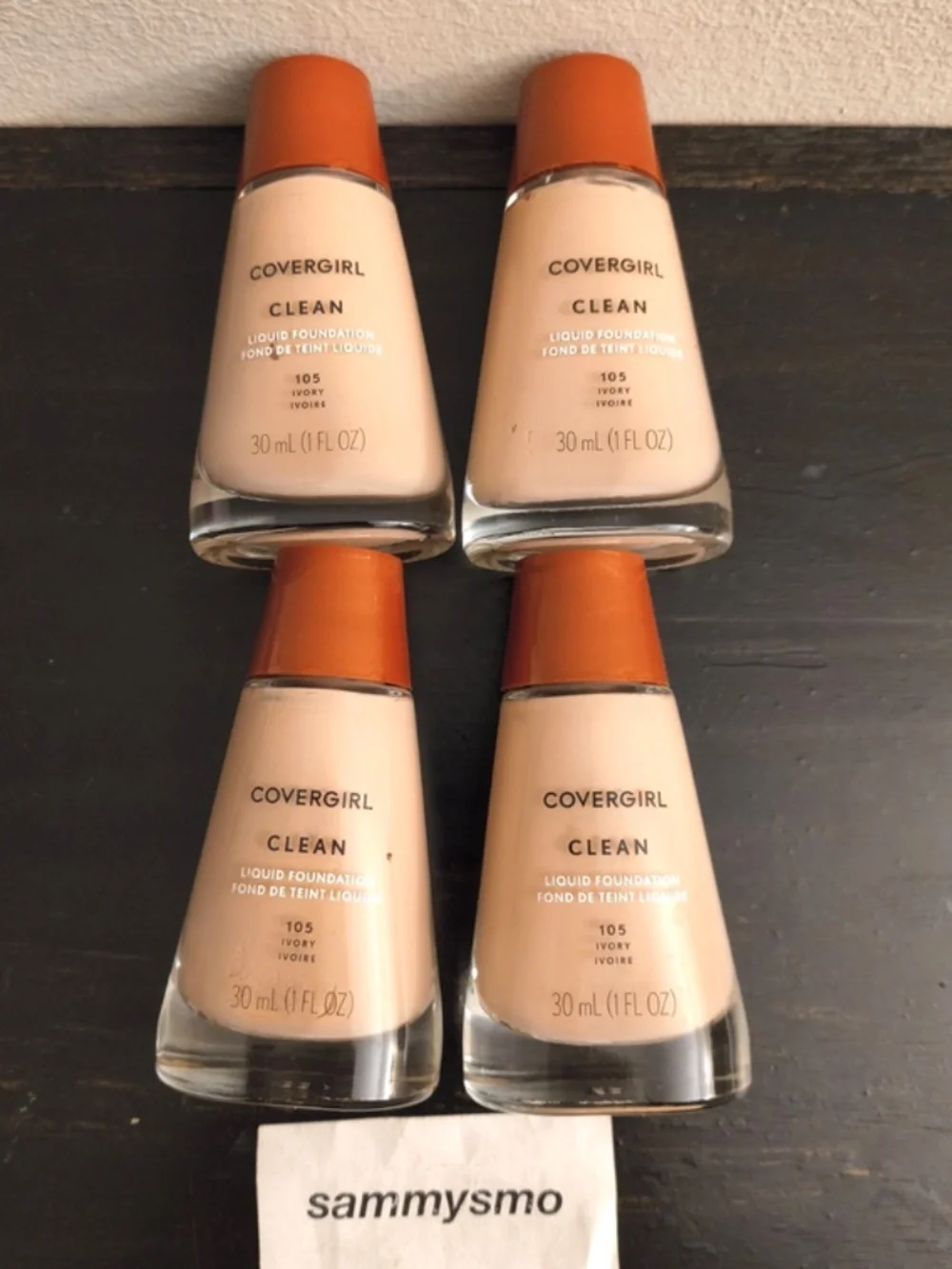 Covergirl Clean Liquid Foundation # 105 Ivory, 1 oz., x4 DISCONTINUED